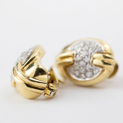 Boucles d'oreilles 18kt gold and diamonds earrings 58 Facettes