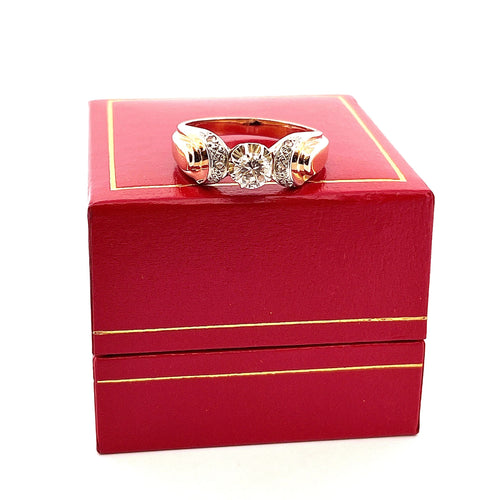 Bague Solitaire ancien Diamants 58 Facettes