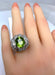 Ring Art Deco Ring Platinum diamonds and peridot 58 Facettes