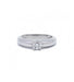 Ring 58 / White/Grey / 750‰ Gold Solitaire Diamond Ring 0.45 carat 58 Facettes 210123R