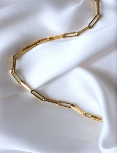 Collier Chaîne maille rectangle or jaune 58 Facettes