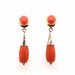 Earrings Earrings Yellow gold Coral 58 Facettes 24944