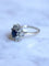 Bague de fiançailles saphir entourage diamants sur or blanc 58 Facettes