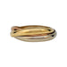 Ring 53 Cartier ring, "Trinity", three golds, small model. 58 Facettes 31300