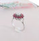 Bague 54.5 Bague Ancienne Rubis Diamant 0,50 ct Or Blanc 58 Facettes AA 1523