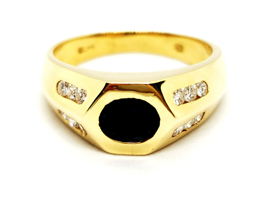 Bague 63 Bague Or jaune Saphir 58 Facettes 1242237CN