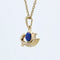 Pendentif Pendentif or jaune barque égyptienne pierre lapis lazuli 58 Facettes 21-791B