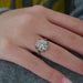 Old diamond solitaire ring in white gold 58 Facettes