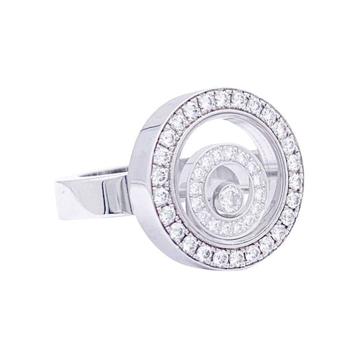 Ring 52 Chopard ring, “Happy Spirit”, white gold, diamonds. 58 Facettes 33528