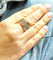 Bague Bague en or jaune 18 carats et pavage diamants 58 Facettes