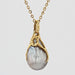 Baroque gray pearl and gold pendant 58 Facettes 22-396A