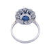 Bague 52 Bague Pompadour, or blanc, platine, saphir et diamants. 58 Facettes 32293