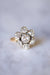 Ring Antique daisy engagement ring, gold, silver and diamonds 58 Facettes