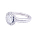 Bague 50 Bague or blanc, diamants. 58 Facettes 33238