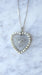 Diamond and pearl heart pendant necklace in platinum 58 Facettes