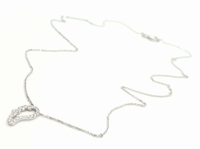 Collier Collier Aile d'ange Or blanc Diamant 58 Facettes 579298RV