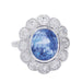 Bague 52 Bague Pompadour, or blanc, platine, saphir et diamants. 58 Facettes 32293