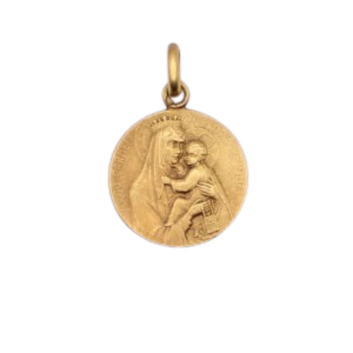 Pendentif Médaille religieuse scapulaire Vierge à l’Enfant vs Jésus or jaune 58 Facettes