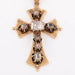 Provencal cross pendant in yellow gold and diamonds 58 Facettes