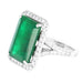 Ring 53 White Gold and Emerald Ring 58 Facettes 61300076