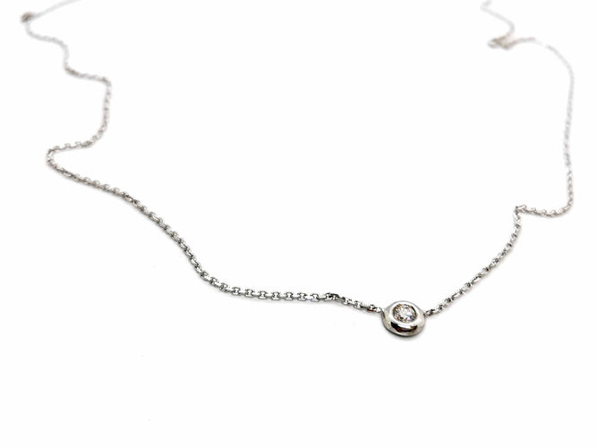 Collier Collier Or blanc Diamant 58 Facettes 1099690CN