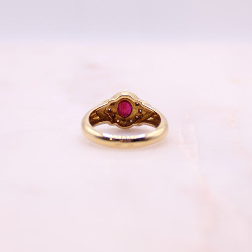 Bague Rubis diamants or jaune 58 Facettes