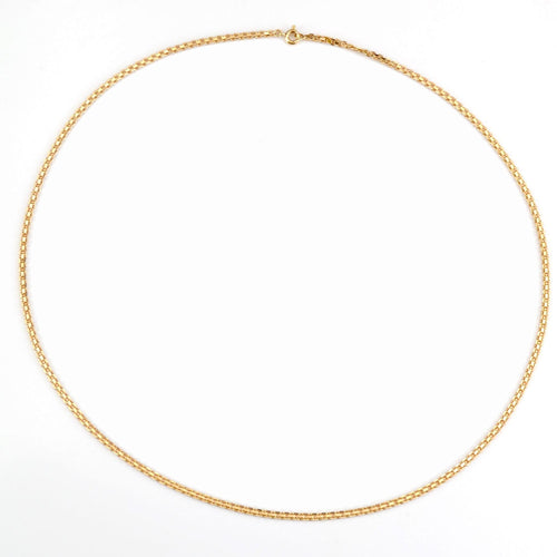 Collier Chaine or jaune maille plate 58 Facettes 15-085