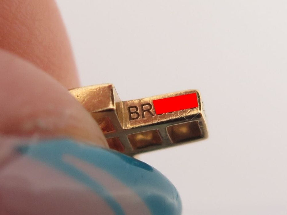 Bracelet bracelet CARTIER breloque croix or jaune 18k 6 diamants 0.36ct 58 Facettes 254652