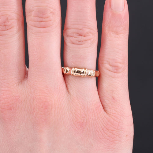 Bague 56 Bague or rose motif bambou 58 Facettes 15-266