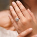 Ring 53 Art Deco style ring Platinum Diamonds 58 Facettes 23324 / 24784