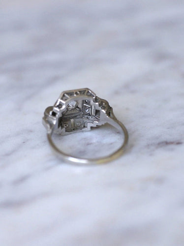 Bague Bague Art Déco platine et diamants 58 Facettes