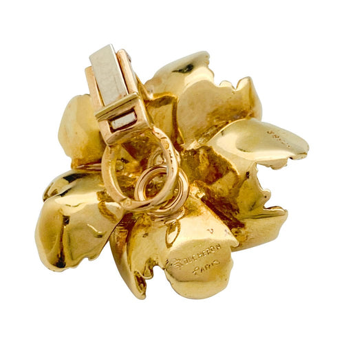 Boucles d'oreilles Boucles d'oreilles Boucheron "Fleurs" or jaune et diamants. 58 Facettes 31227