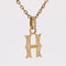 Pendentif Breloque or jaune lettre H 58 Facettes CVP97