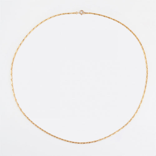 Collier Chaine or jaune maille grain d'avoine 58 Facettes 13-172C