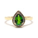 Ring Yellow gold pear diopside diamond ring 58 Facettes