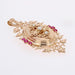 Pendant Medallion pendant vintage gold ruby ​​beads 58 Facettes CVP70