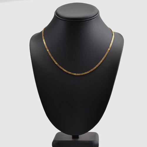 Collier Chaine ancienne or maille plate 58 Facettes 23-013