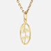 Pendant Yellow gold pendant with pearl and green gold leaves 58 Facettes 19-455I