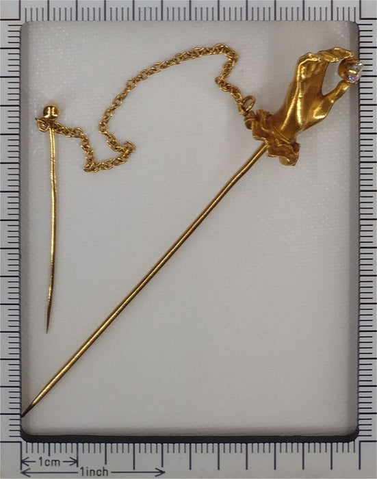 Broche Épingle de cravate en or jaune, diamant 58 Facettes 22112-0195