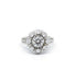 Ring 58 / White/Grey / 750‰ Gold and 950‰ Platinum Marguerite Diamond Ring 58 Facettes 230107R