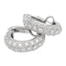 Boucles d'oreilles Boucles d'oreilles créoles en or blanc, diamants. 58 Facettes 33241