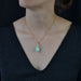 Pendentif Pendentif or et amazonite 58 Facettes 22-163B