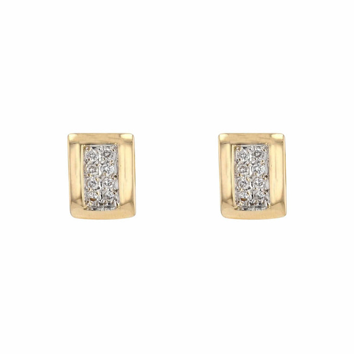 Boucles d'oreilles Boucles d'oreilles or jaune diamants modernes 58 Facettes 21-220B