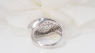 Ring 52.5 Leaf ring in White Gold & Diamonds 58 Facettes 18487