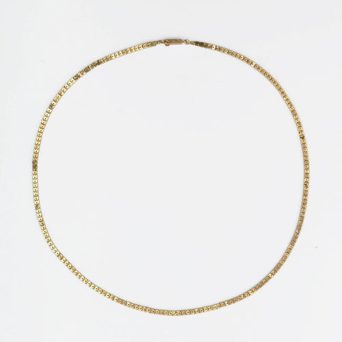 Collier Chaine ancienne or maille plate 58 Facettes 23-013