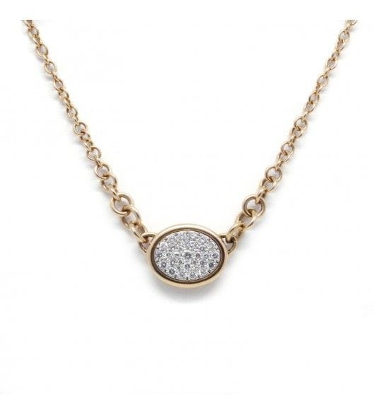 Collier Longueur : 44.5 cm / Rose / Or 585‰ Collier Or rose et Diamants 58 Facettes 220529R