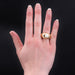 Ring 58 Yellow gold pearl button bangle ring 58 Facettes 22-613