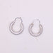 Boucles d'oreilles Créoles en or blanc 58 Facettes