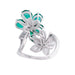 Ring 50 “Toi & Moi” ring in platinum, diamonds, emeralds. 58 Facettes 33121