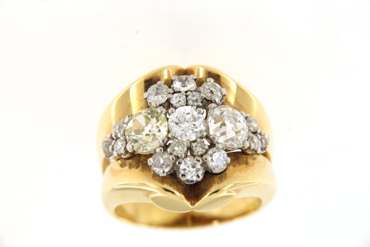 Bague Bague Tank en Or jaune, diamants 58 Facettes 4800p